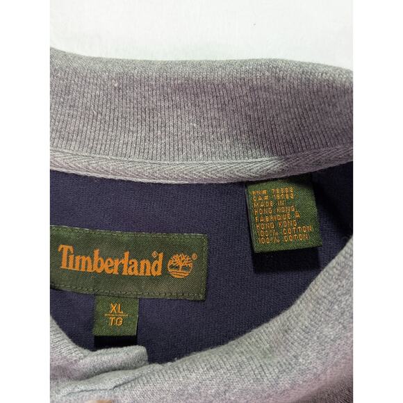 Timberland XL Gray Weathergear Long Sleeve Polo 100% Cotton - Picture 2 of 11